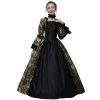 18th Century Women's Rococo Ball Gown Renaissance Floral Jacquard Long Gothic Victorian Dress Masquerade Party Costumes