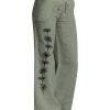 Women's Drawstring Drop Waist Floral Pants Straight Leg Linen Casual Trousers