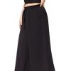 Womens Wide Leg Pants Casual Palazzo Flowy Elastic High Waisted with Pockets Loose Fit Boho Trousers
