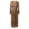 618AsxlAO0L.jpg Women's Long Boho Dress Vintage Pastoral Flower V-Neck Dresses Chiffon Western Country Dresses Casual Maxi Dress