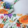 Floral Print Beach Spaghetti Strap Corset Summer Maxi DressWomen Backless Sundress Slim Fit Elegant Casual Skirt Dress