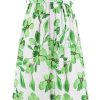 Bohemian Print Long Dress Women Summer Sexy Deep V Neck Beach Dress Casual Vacation Maxi Dress(Green,Medium)
