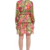 Women's Long Sleeve V-Neck Tiered Skirt Ruffle Detail Dress Event Party Date Guest of