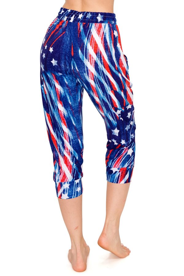 Women's Capri Jogger Sweatpants - Premium Soft Stretch Lightweight Pants with Pork Chop Pockets