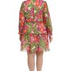 Women's Long Sleeve V-Neck Tiered Skirt Ruffle Detail Dress Event Party Date Guest of