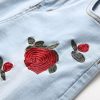 Men Casual Printed Wash Ripped Jeans Stretch Mid Wasited Denim Pants with Holes Y2K Classic Distressed Trousers